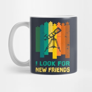 Telescope Retro Astronomy Alien search gift idea Mug